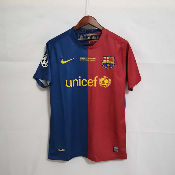 Camiseta Barcelona 1ª Retro 2008 2009 Azul Rojo